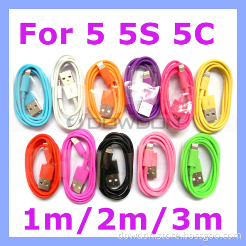 Colorful 8 Pin Lightning Cable for iPhone 5 5s 5c USB Data Charger Power Cable Cord
